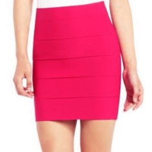 BCBG Maxazria Bandage Skirt Hot Pink Sz Large